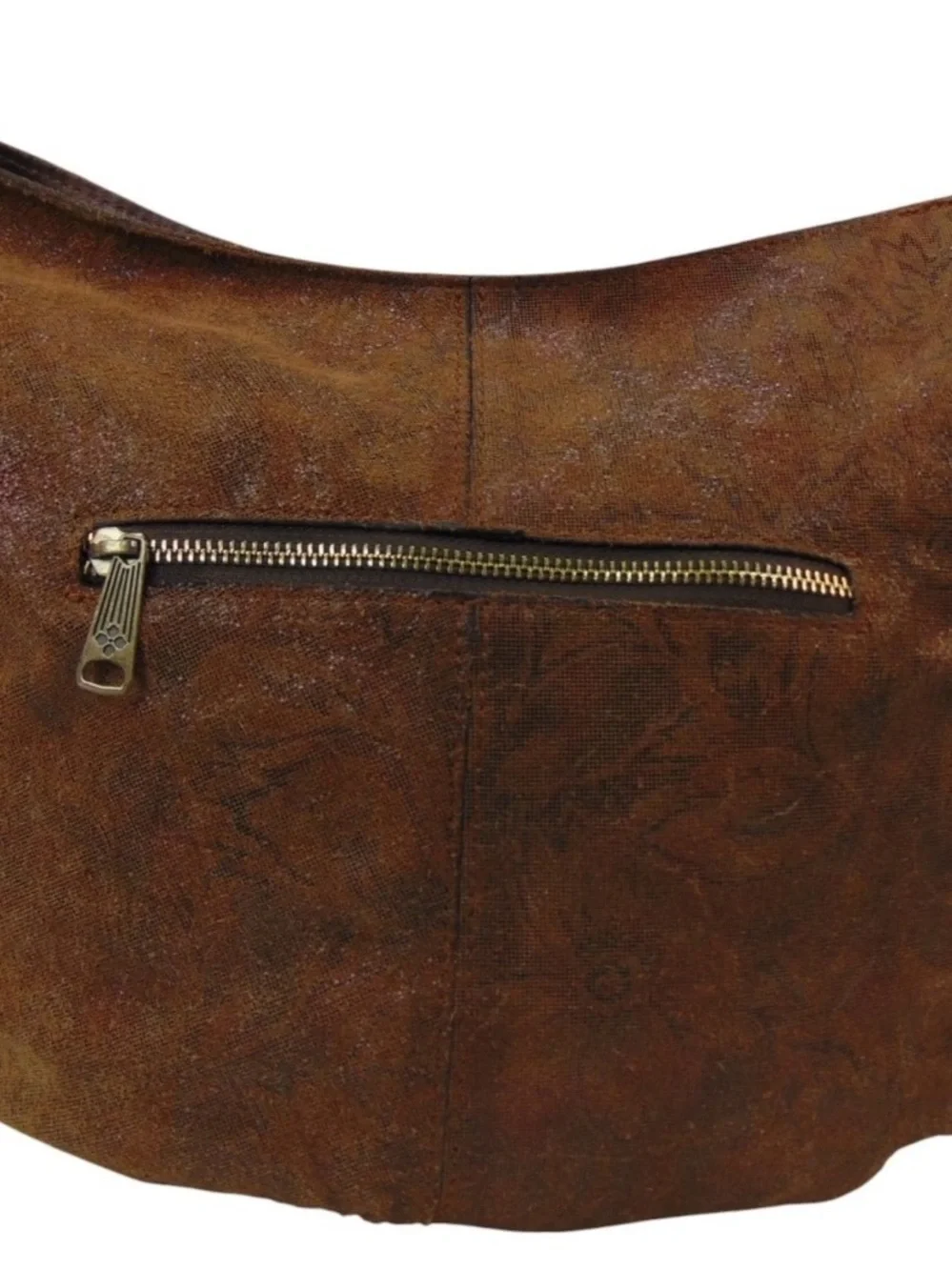 Patricia Nash Tooled Leather Hobo Bag Wallet Set Brown Floral Embossed